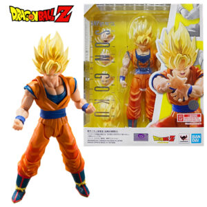 Figura Son Goku Super Saiyan The Games Begin S.H.Figuarts Bandai de Dragon Ball Z con accesorios intercambiables.
